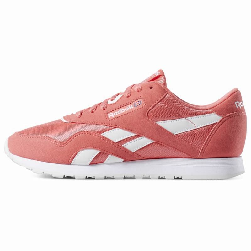 Tenisi Reebok Classic Nylon Color Barbati Roz/Albi Romania JM2956DT